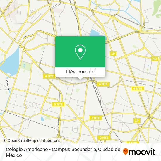 Mapa de Colegio Americano - Campus Secundaria