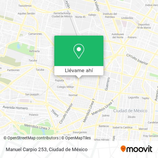 Mapa de Manuel Carpio 253