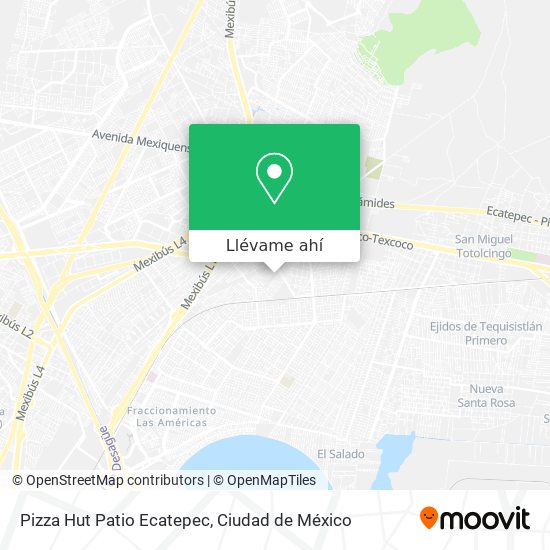 Mapa de Pizza Hut Patio Ecatepec