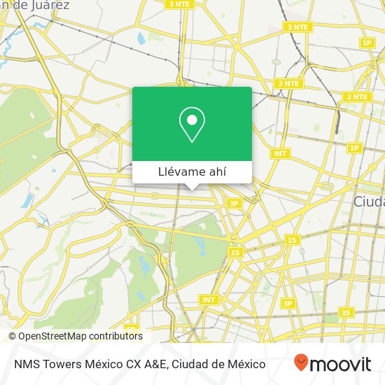 Mapa de NMS Towers México CX A&E