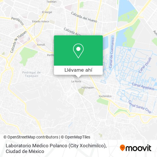 Mapa de Laboratorio Médico Polanco (City Xochimilco)