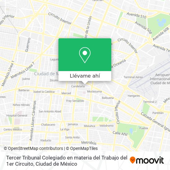 Mapa de Tercer Tribunal Colegiado en materia del Trabajo del 1er Circuito