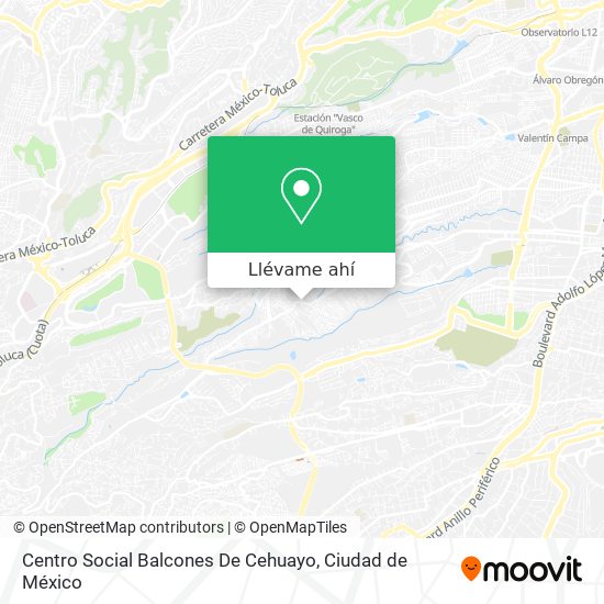 Mapa de Centro Social Balcones De Cehuayo