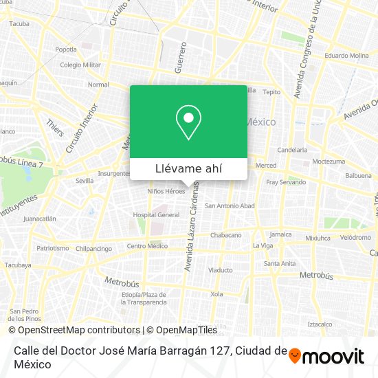 Mapa de Calle del Doctor José María Barragán 127