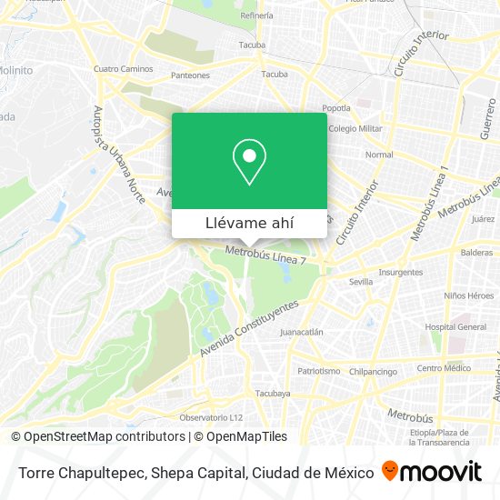 Mapa de Torre Chapultepec, Shepa Capital