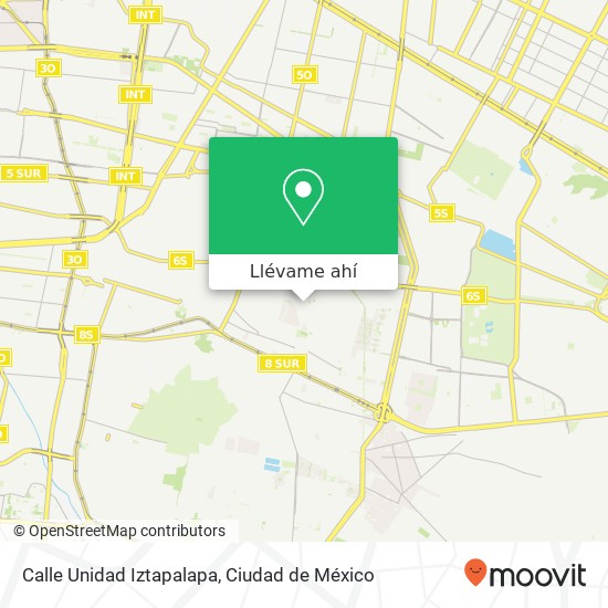 Mapa de Calle Unidad Iztapalapa