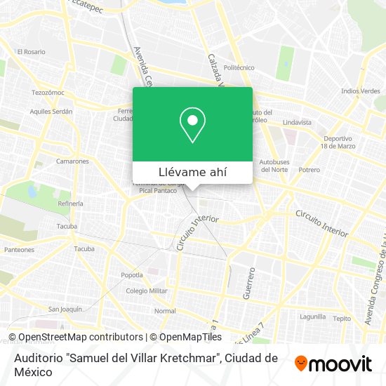 Mapa de Auditorio "Samuel del Villar Kretchmar"