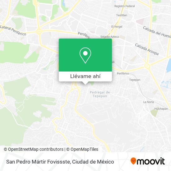 Mapa de San Pedro Mártir Fovissste