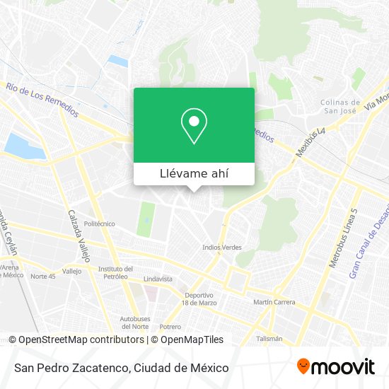 Mapa de San Pedro Zacatenco