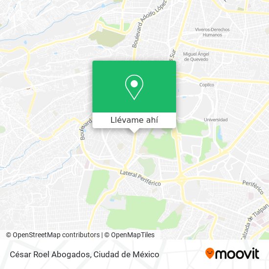 Mapa de César Roel Abogados