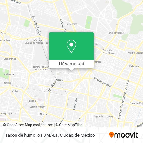Mapa de Tacos de humo los UMAEs
