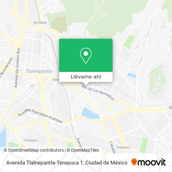 Mapa de Avenida Tlalnepantla-Tenayuca 1