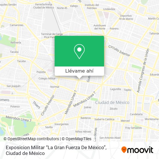 Mapa de Exposicion Militar “La Gran Fuerza De México”
