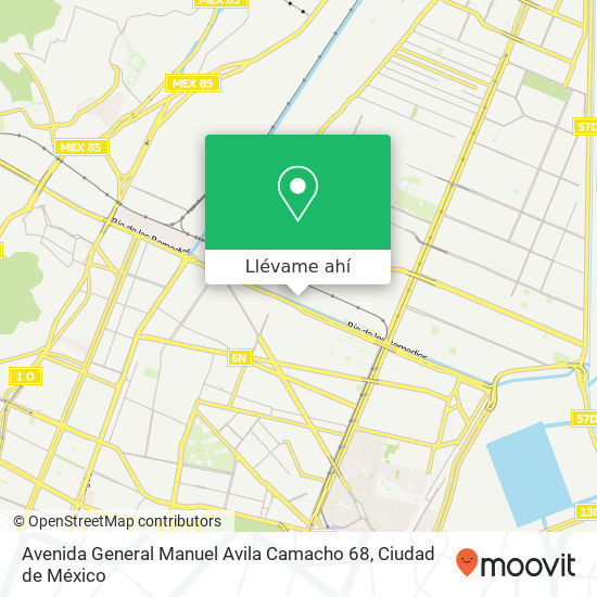 Mapa de Avenida General Manuel Avila Camacho 68
