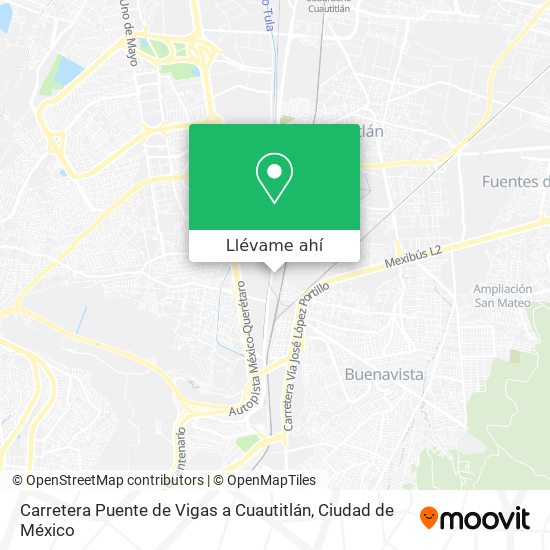 Mapa de Carretera Puente de Vigas a Cuautitlán