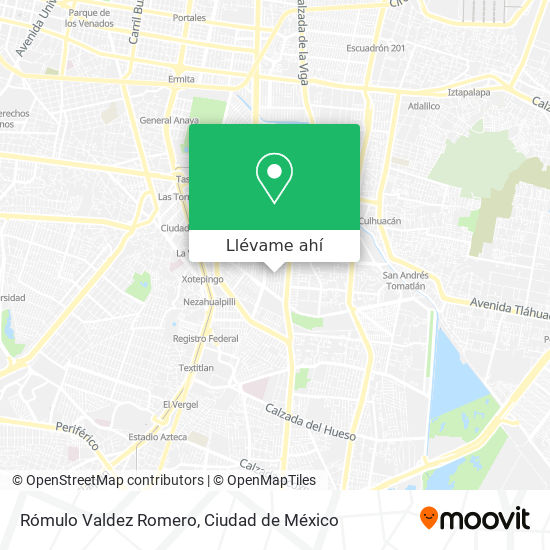 Mapa de Rómulo Valdez Romero