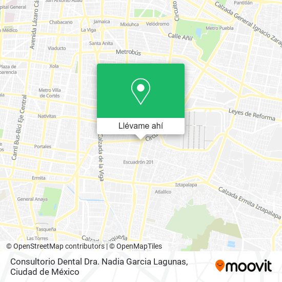 Mapa de Consultorio Dental Dra. Nadia Garcia Lagunas