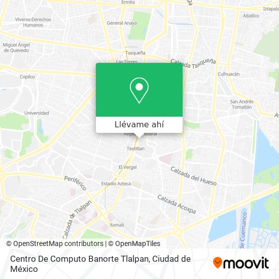 Mapa de Centro De Computo Banorte Tlalpan