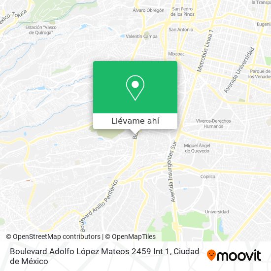 Mapa de Boulevard Adolfo López Mateos 2459 Int 1