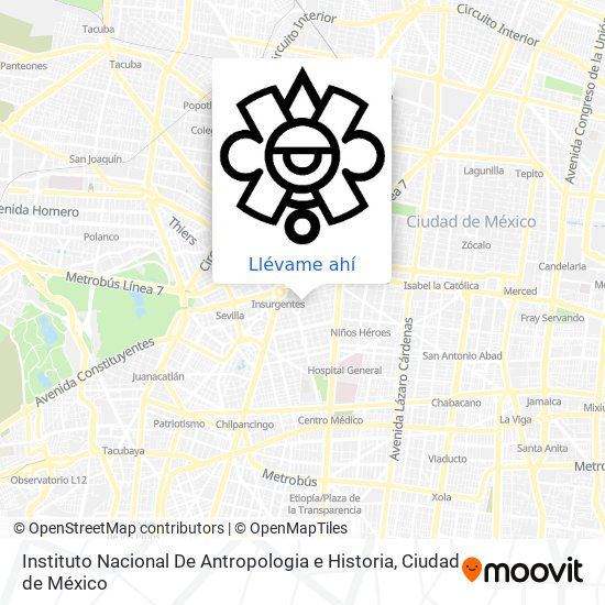 Mapa de Instituto Nacional De Antropologia e Historia