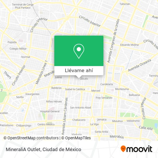 Mapa de MineraliA Outlet