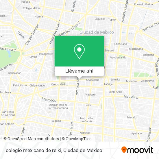 Mapa de colegio mexicano de reiki