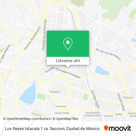 Mapa de Los Reyes Ixtacala 1 ra. Seccion
