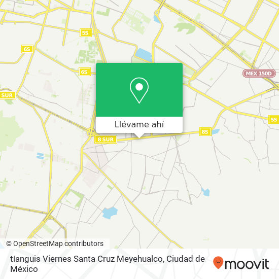Mapa de tíanguis Viernes Santa Cruz Meyehualco
