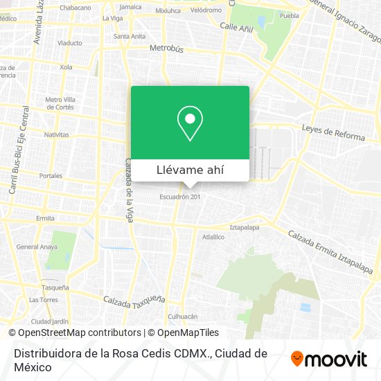 Mapa de Distribuidora de la Rosa Cedis CDMX.