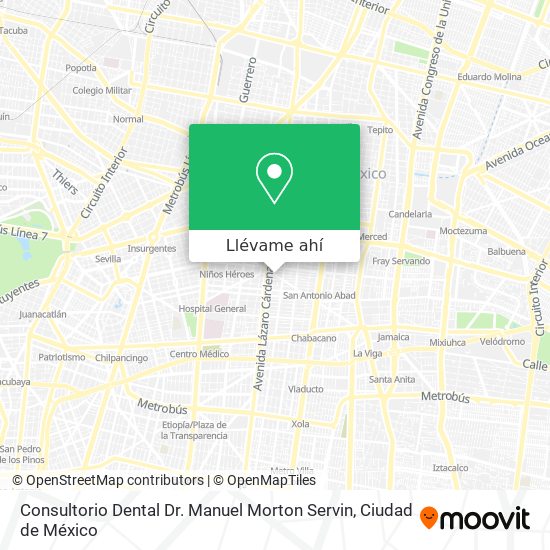 Mapa de Consultorio Dental Dr. Manuel Morton Servin