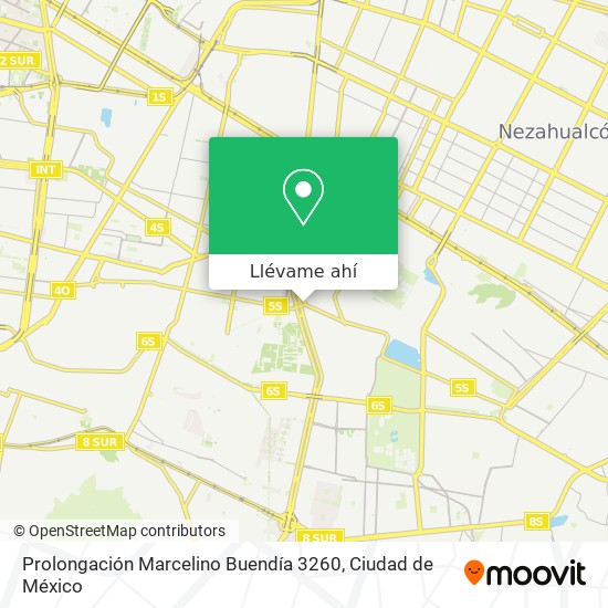 Mapa de Prolongación Marcelino Buendía 3260