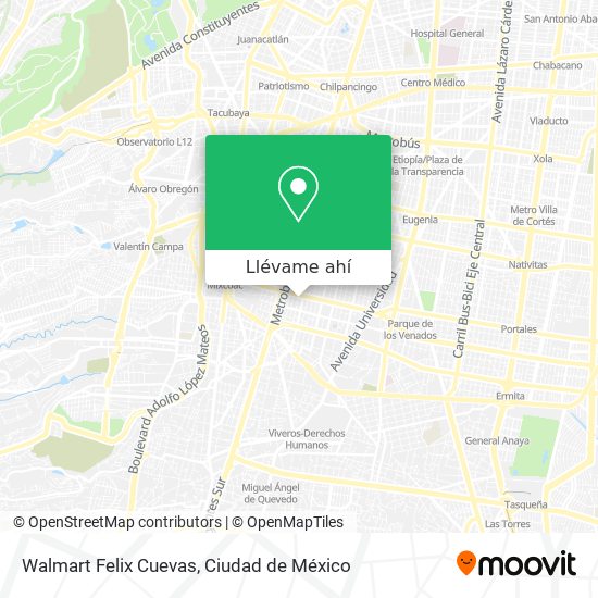 Mapa de Walmart Felix Cuevas