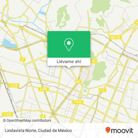 Mapa de Lindavista Norte