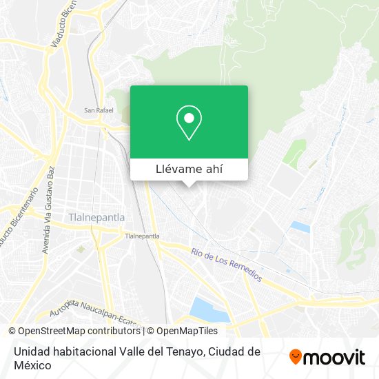 Mapa de Unidad habitacional Valle del Tenayo
