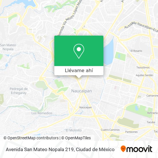 Cómo llegar a Avenida San Mateo Nopala 219 en Atizapán De Zaragoza en  Autobús?