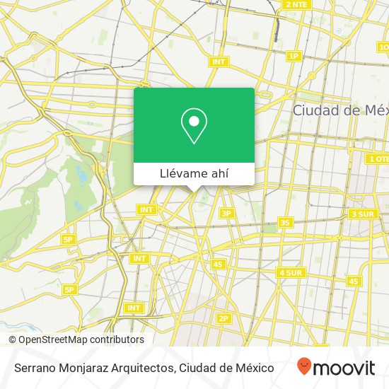 Mapa de Serrano Monjaraz Arquitectos