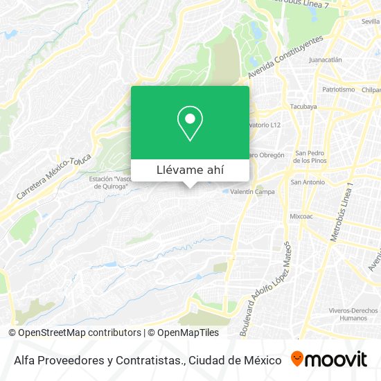 Mapa de Alfa Proveedores y Contratistas.
