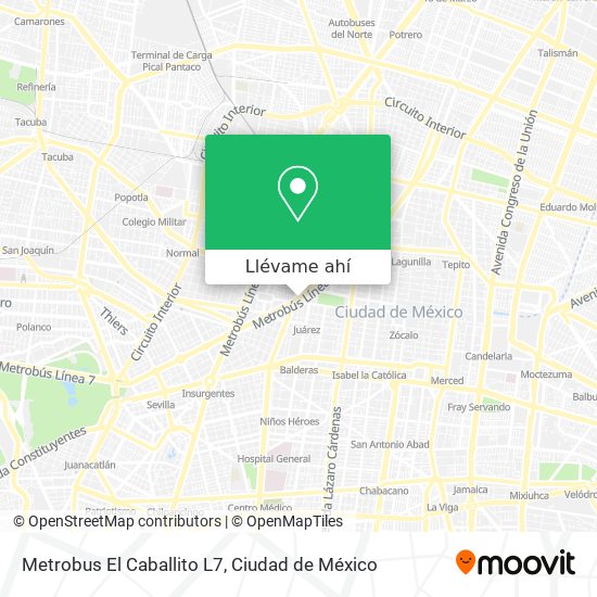 Mapa de Metrobus El Caballito L7