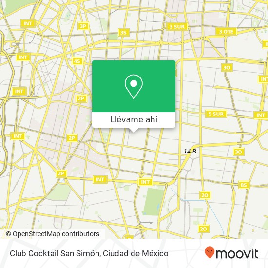 Mapa de Club Cocktail San Simón