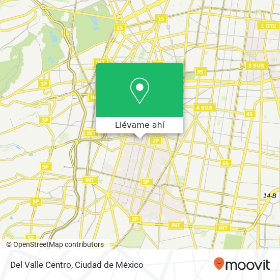 Mapa de Del Valle Centro