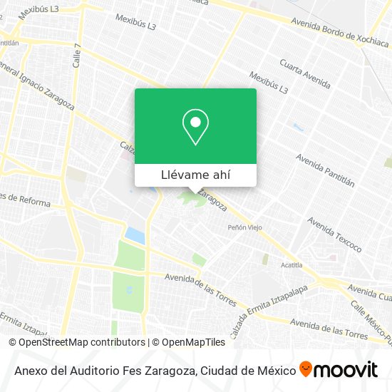 Mapa de Anexo del Auditorio Fes Zaragoza