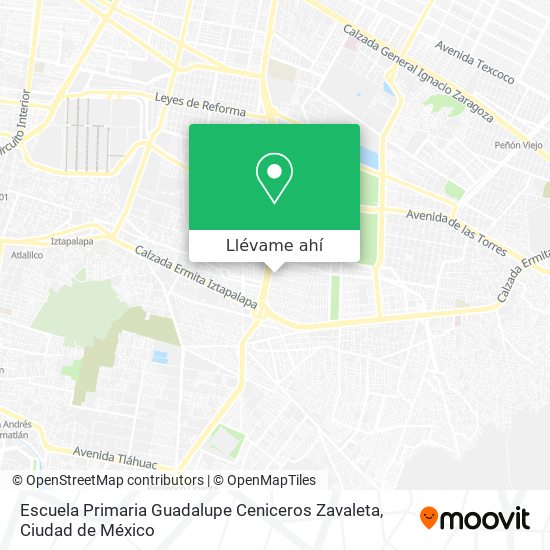 Mapa de Escuela Primaria Guadalupe Ceniceros Zavaleta