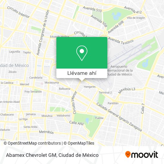 Mapa de Abamex Chevrolet GM