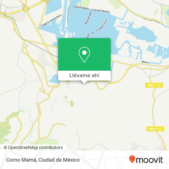 Mapa de Como Mamá, Benito Juárez Pueblo Nativitas 16450 Xochimilco, Distrito Federal