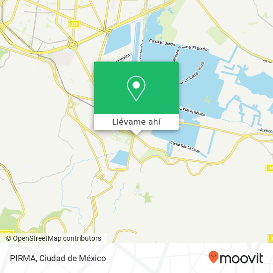 Mapa de PIRMA, Camino a Nativitas Campamento Xaltocan 16090 Xochimilco, Distrito Federal