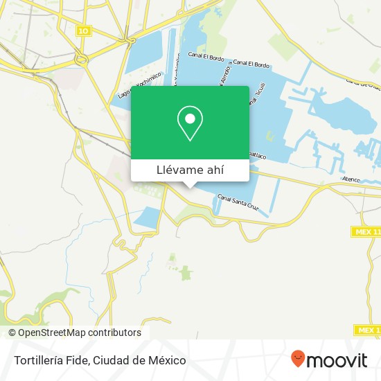 Mapa de Tortillería Fide, Calle Hermenegildo Galeana Campamento Xaltocan 16090 Xochimilco, Distrito Federal