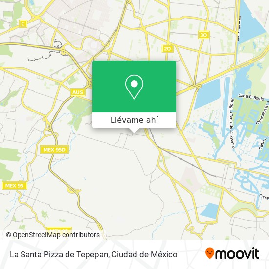 Mapa de La Santa Pizza de Tepepan