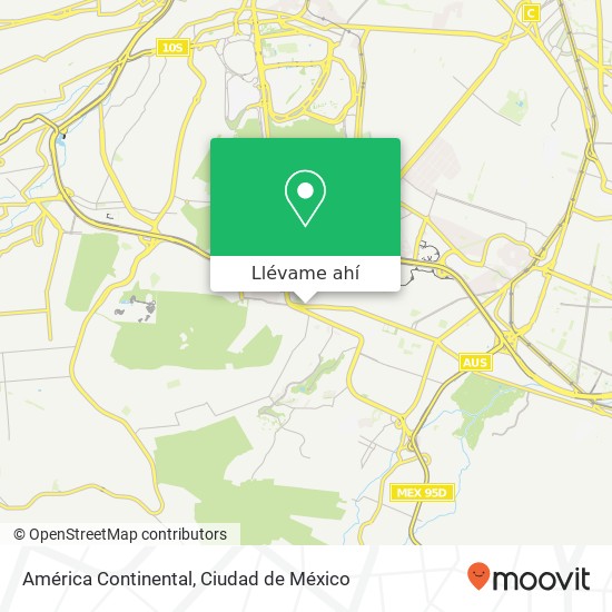 Mapa de América Continental, Avenida San Fernando 649 Peña Pobre 14060 Tlalpan, Distrito Federal