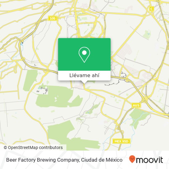 Mapa de Beer Factory Brewing Company, Avenida Insurgentes Sur 3500 Peña Pobre 14060 Tlalpan, Ciudad de México