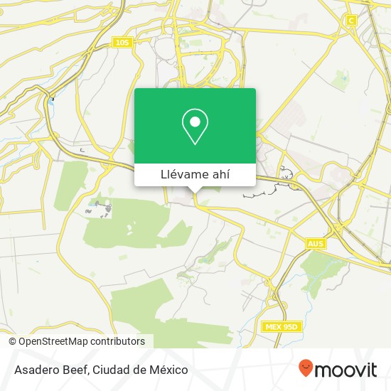 Mapa de Asadero Beef, Avenida Insurgentes Sur 3500 Peña Pobre 14060 Tlalpan, Ciudad de México
